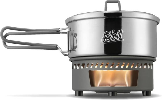 Zestaw do gotowania Esbit Solid fuel cookset 1000 ml - stainless steel