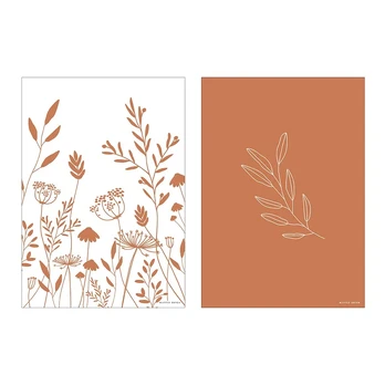 Poster Wild Flowers Rust