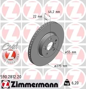 Stabdžių diskas ZIMMERMANN 590.2812.20 kaina