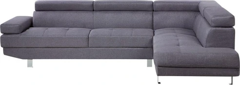 Sofa Beliani Dryžuotasis kirvis Pilkasis NORREA kairiakryptis kampas