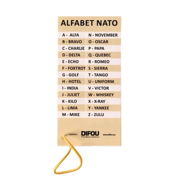 DIFOU ZFM-1 Pranešimų kortelės, 4 vnt.
