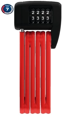 Raktas Abus Bordo Combo Lite Mini 6055C/60, plienas, raudona