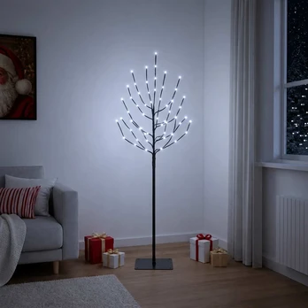 LED Kalėdų medis Juoda 120 cm Plienas 100 LED