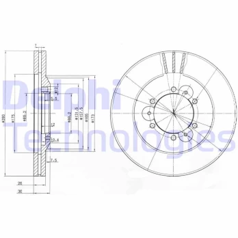 Stabdžių diskas DELPHI BG3378