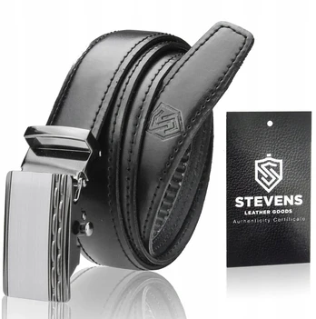 Odinė vyriška automatinė diržas Stevens 110cm 5c Q3