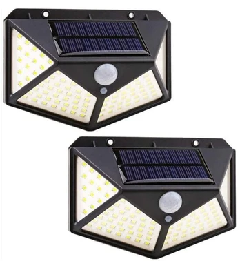 100 LED judesio jutiklis, juodas