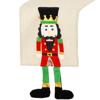 Kalėdinis stalo takelis stačiakampė Springos Nutcracker, įvairių spalvų/smėlio, 33 x 215 cm
