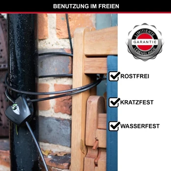 Master Lock 8417dpro Python trosas 1.80 m x 5 mm, 2 raktai