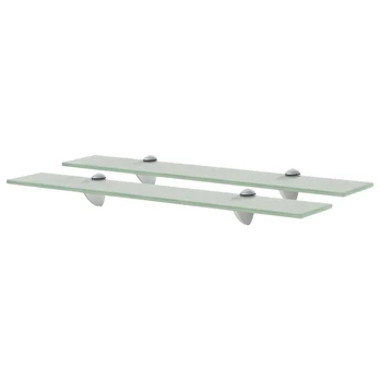 Pakabinamos lentynos, 2vnt., 60x20cm, stiklas, 8mm (243797x2)