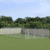 Lauko voljeras šunims, sidabrinis, 6x14x2m, plienas kaina
