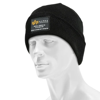 Alpha Industries Crew Beanie Black Žieminė kepurė