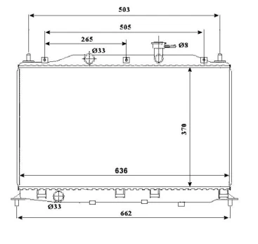 Variklio radiatorius NRF NRF 53822