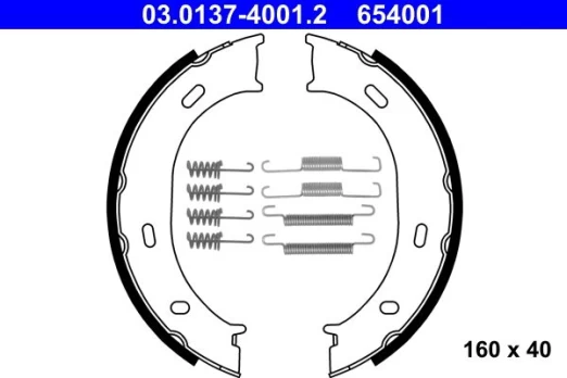 ATE 03.0137-4001.2 Brake shoe set