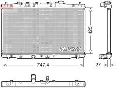 Variklio radiatorius DENSO DRM40054 kaina
