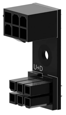Adapteris Singularity Computers 6-Pin PCIe 180 Grad Adapter U+D, juoda