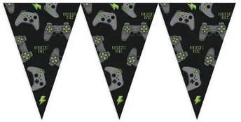 Globos Europe Bv Gamer vimpelguirlande, 10 m.