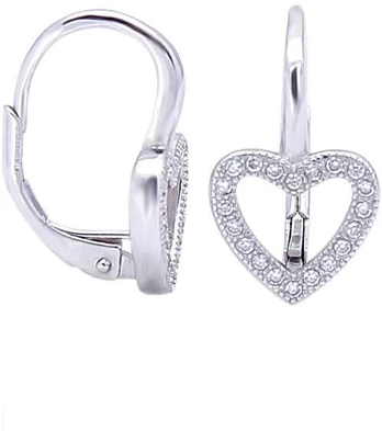 Beneto Sidabrinis heart earrings AGUC1958