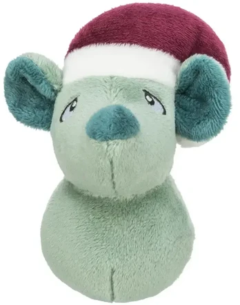 Žaislas katėms - Trixie Xmas pelė, pliušinis, su katžole, 11 cm
