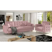 Komplektas sofa ir fotelis Asgard 3+1 rausva kaina