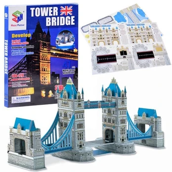 3D dėlionė Magic Puzzle Tower Bridge, 41 cm x 10.5 cm, 41 dal.