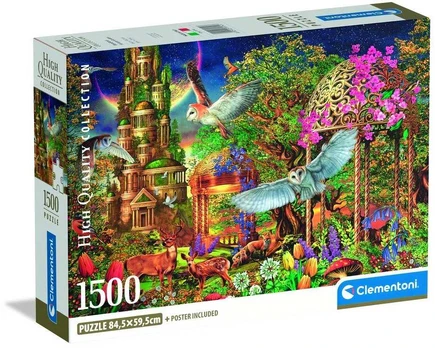 Clementoni CLE puzzle 1500 Compact WoodlandFantasyGard.31741