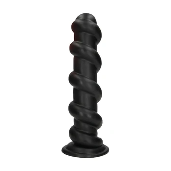 Hole Driller Anal Plug 31.5 cm Black - Flexible System, Suction Base