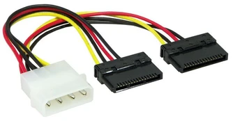 KABELIS MAITINIMO SATA X2 15CM/CC-SATA-PSY GEMBIRD