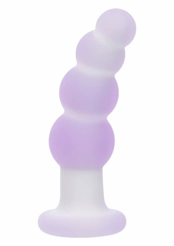 CalExotics Lavender Haze Beaded Curved Probe Liquid Silicone Waterproof