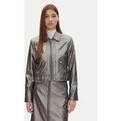 DKNY Dirbtinės odos striukė P4JJ6XJA Sidabrinė Regular Fit