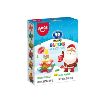 AMOS guminukai BLOCKS (CHRISTMAS TREE COLORS), 170 g., MIX1651