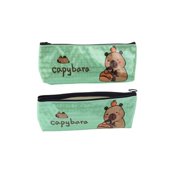 Lean School Pieštukas Case Capybara Metallic Shimmering Žalias