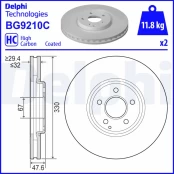 DELPHI BG9210C Brake Disc kaina