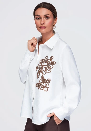 Marškiniai moterims Ombre OW-SH-E0073, balti