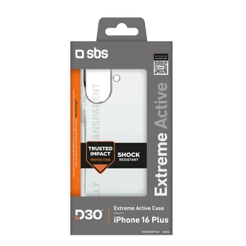 Dėklas SBS Extreme Active D3O do iPhone 16 Plus - skaidrus
