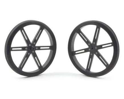 Pololu ratai 90x10mm juodi - 2 vienetai