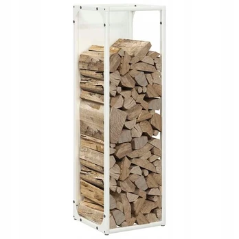 Baltas stovas malkoms 25x25x80 cm
