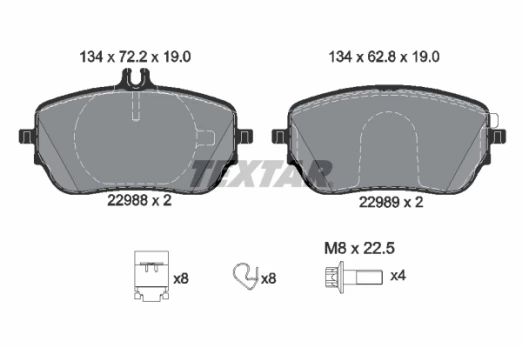 TEXTAR 2298801 Brake pad set