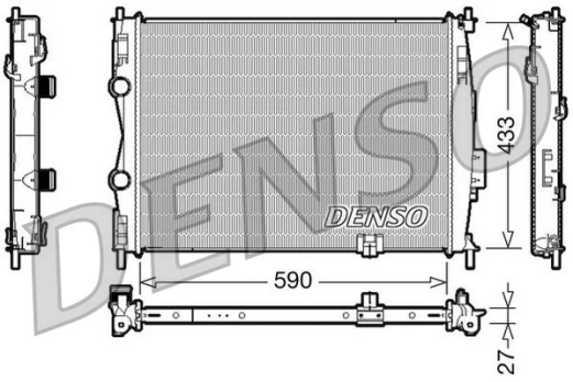 Radiatorius, variklio aušinimas DENSO DRM46019