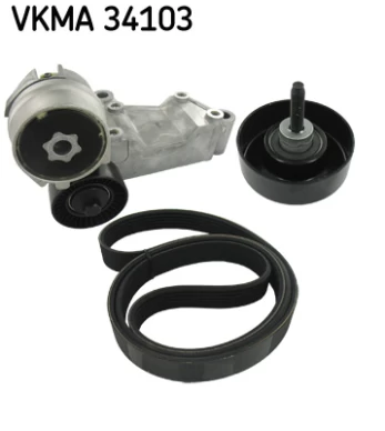 V formos rumbuotas diržas, komplektas SKF VKMA 34103