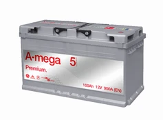 Akumuliatorius A-mega Premium, 12 V, 100 Ah, 950 A
