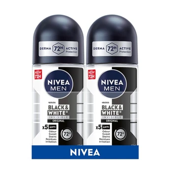 Rutulinio dezodoranto rinkinys Nivea Men Black&White Original vyrams, 2 vnt.