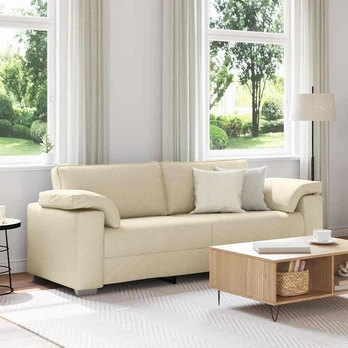 3-vietė sofa kremine, 178 cm, audinys