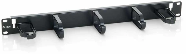 Equip Kabelmanagement Panel 19 1HE juodas RAL 9005