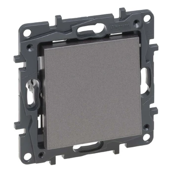 1 klavišo jungiklis Legrand Niloe Step 863401 (pilkas)