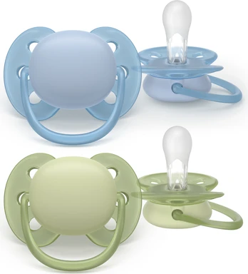 Philips Avent - Ultra soft soother, 0-6m, Green/Blue