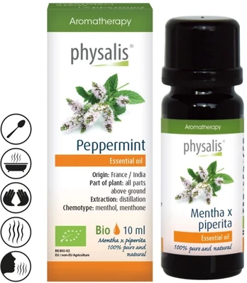Ekologiškas pipirmėčių eterinis aliejus, 10 ml