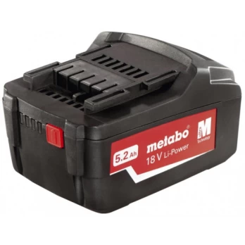 Akumuliatorius Metabo 18V 5,2 Ah Li - ion Power Extreme