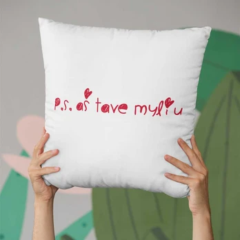 Pagalvės užvalkalas „P.S. Aš tave myliu"