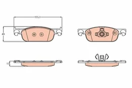 TRW GDB2157 Brake pad set