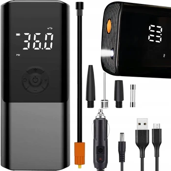 Mobes automobilių kompresorius 12v 230v oro kompresorius elektrinis dviračio siurblys lcd